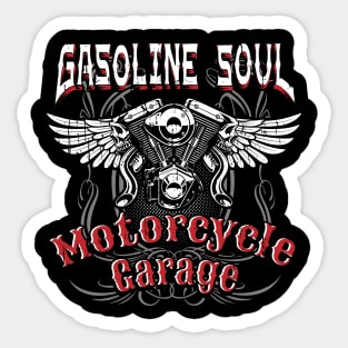 Gasoline Soul Motorcycles Biker Sticker